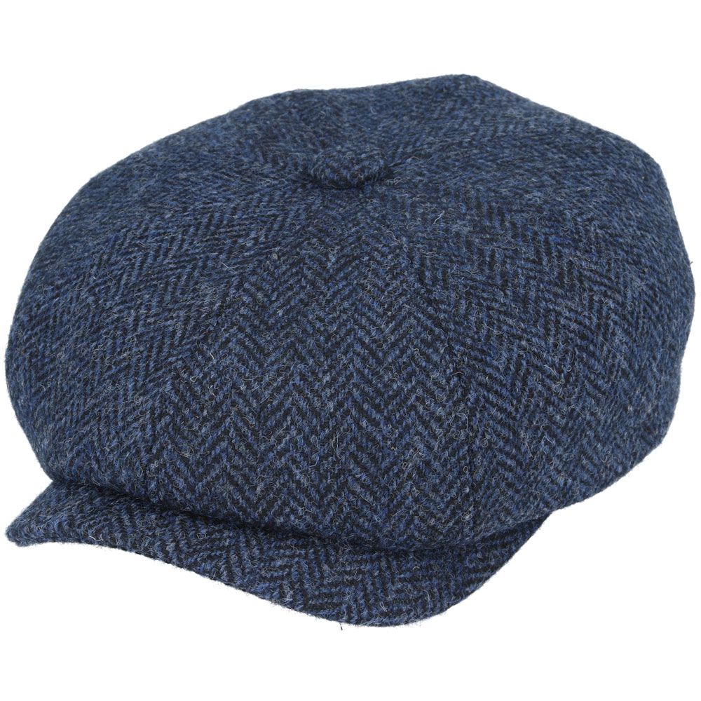 Harris Tweed Wool Herringbone Newsboy Cap