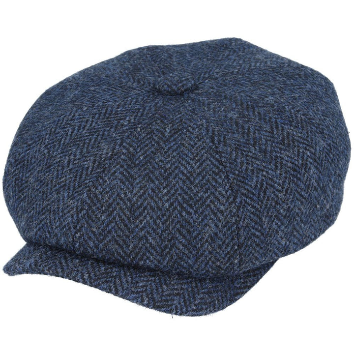 Harris Tweed Wool Herringbone Newsboy Cap