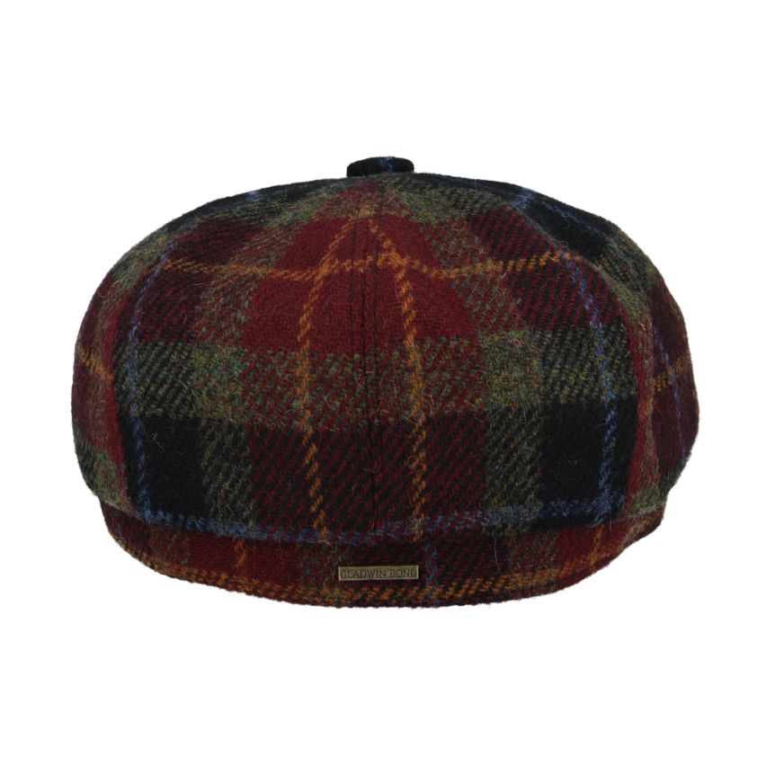 Bullantic - Premium Gladwinbond Harris Tweed Burgundy Newsboy cap