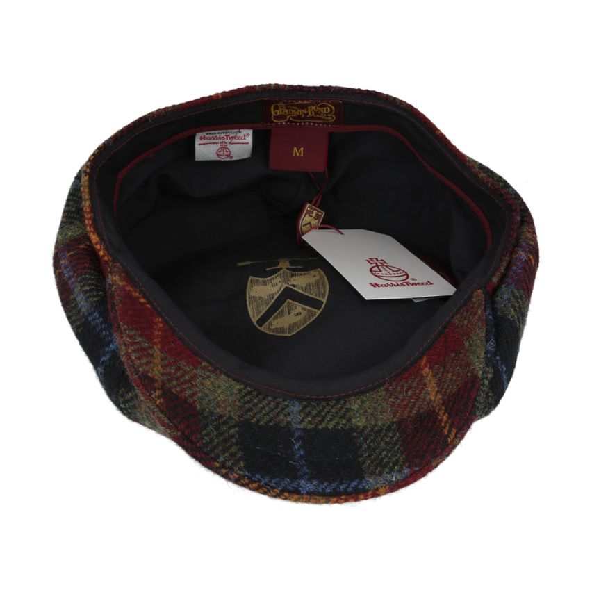 Bullantic - Premium Gladwinbond Harris Tweed Burgundy Newsboy cap