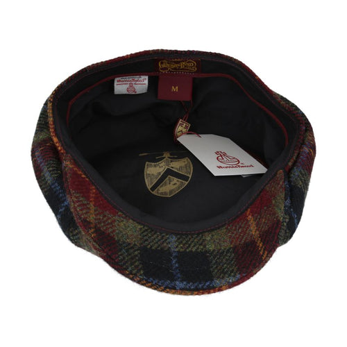 Bullantic - Premium Harris Tweed Burgundy Newsboy cap