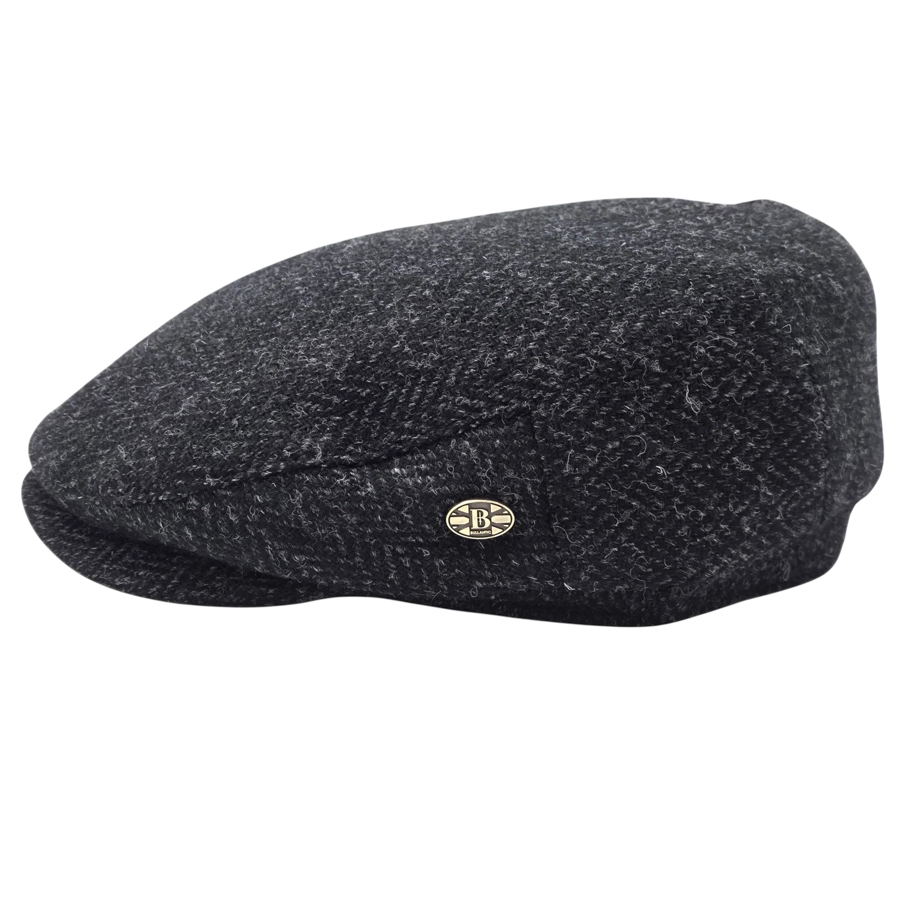 Gladwin Bond Harris Herringbone Wool Flat Cap