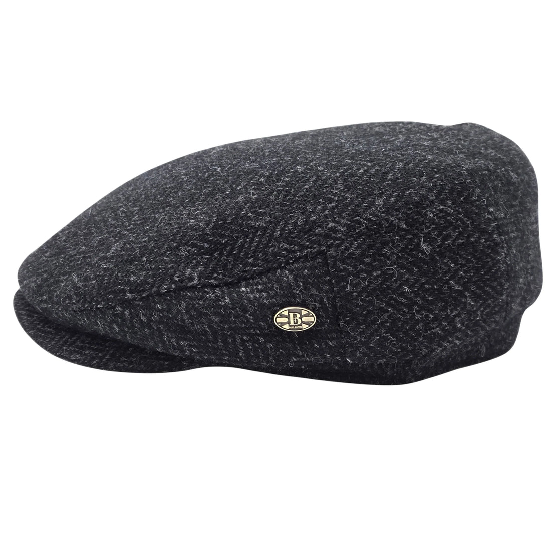 Gladwin Bond Harris Herringbone Wool Flat Cap