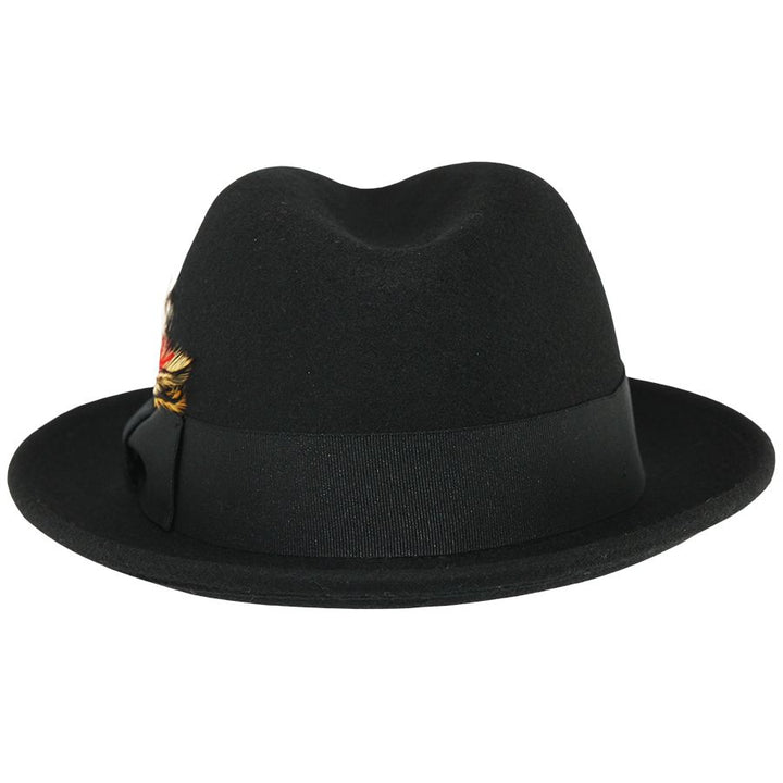 Crushable C-Crown Trilby Hat, Black