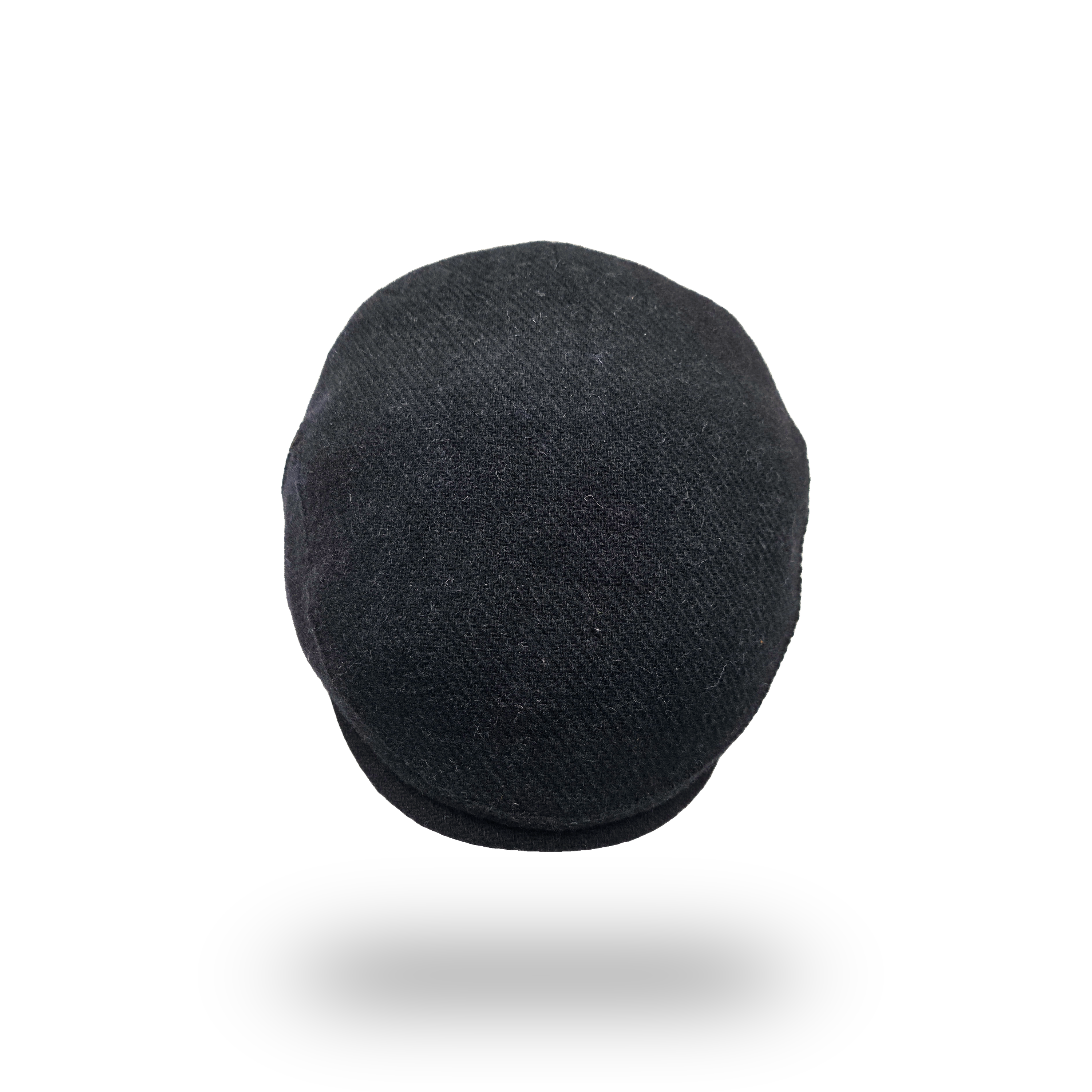 Midnight Navy Harris Tweed Flat Cap, top view