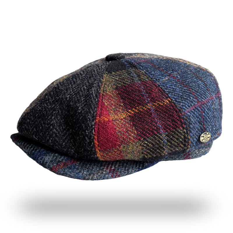 Patchwork Harris Tweed Newsboy Cap