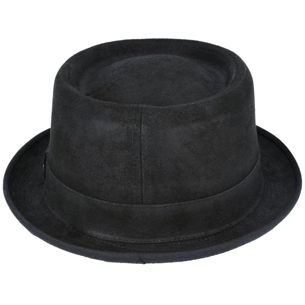 Premium Bullantic Gladwin Bond Leather Pork Pie Hat