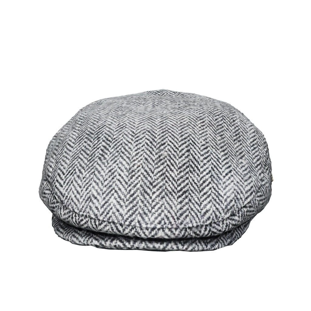 Gladwin Bond Harris Herringbone Wool Flat Cap