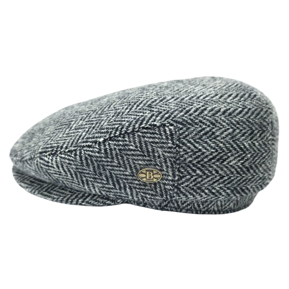 Gladwin Bond Harris Herringbone Wool Flat Cap