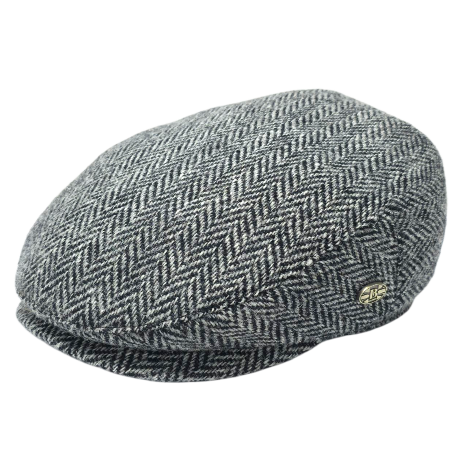 Harris Herringbone Wool Flat Cap