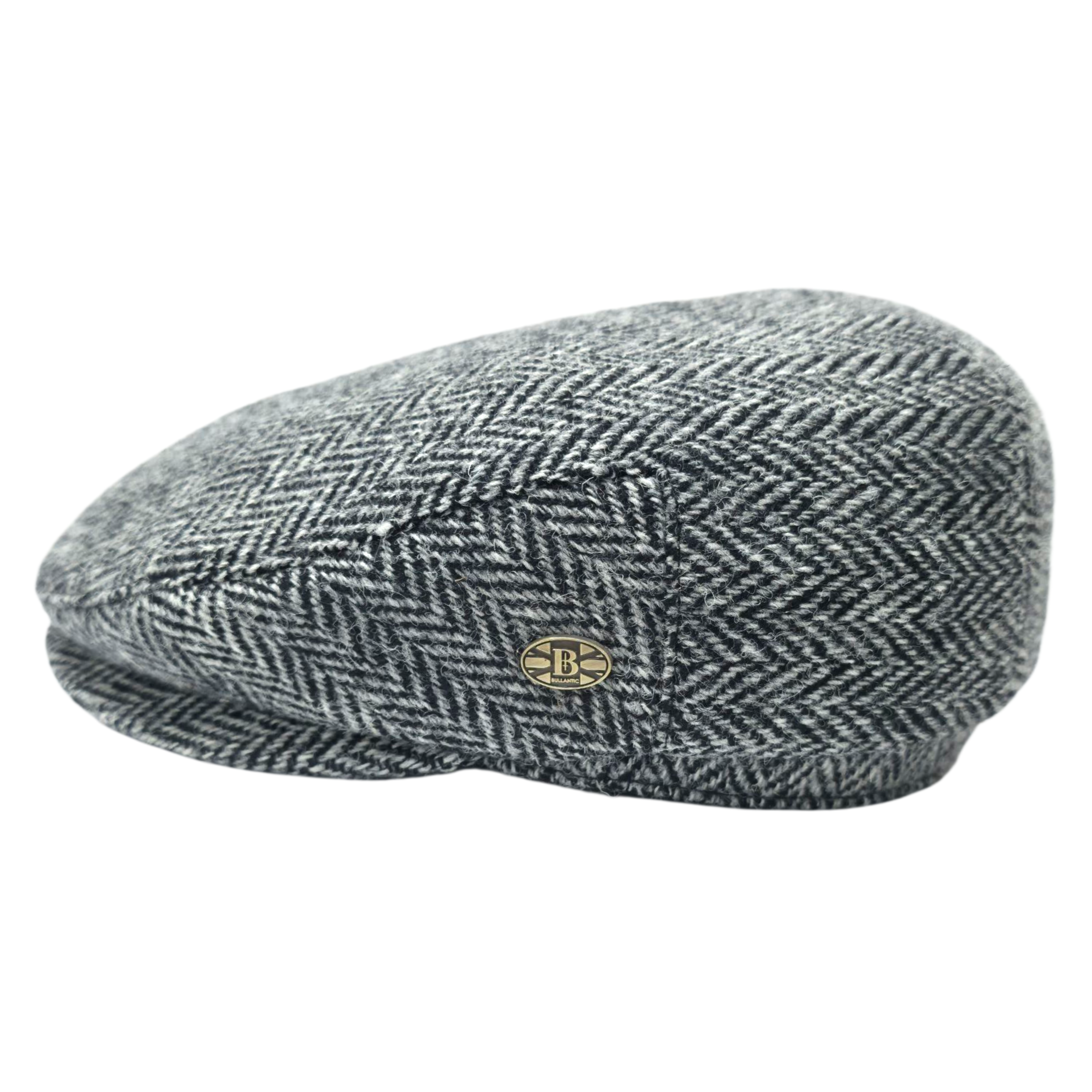 Gladwin Bond Harris Herringbone Wool Flat Cap