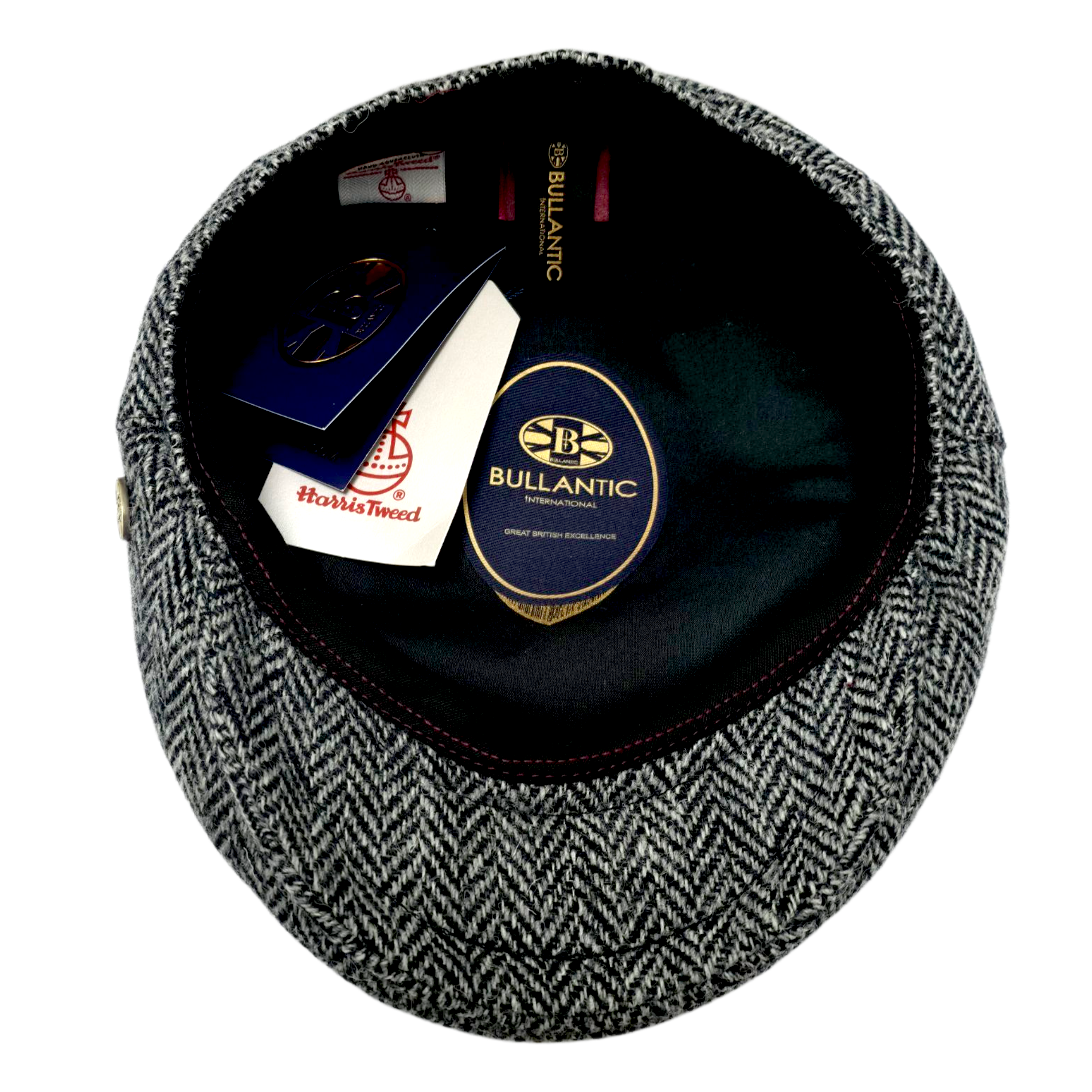 Gladwin Bond Harris Herringbone Wool Flat Cap