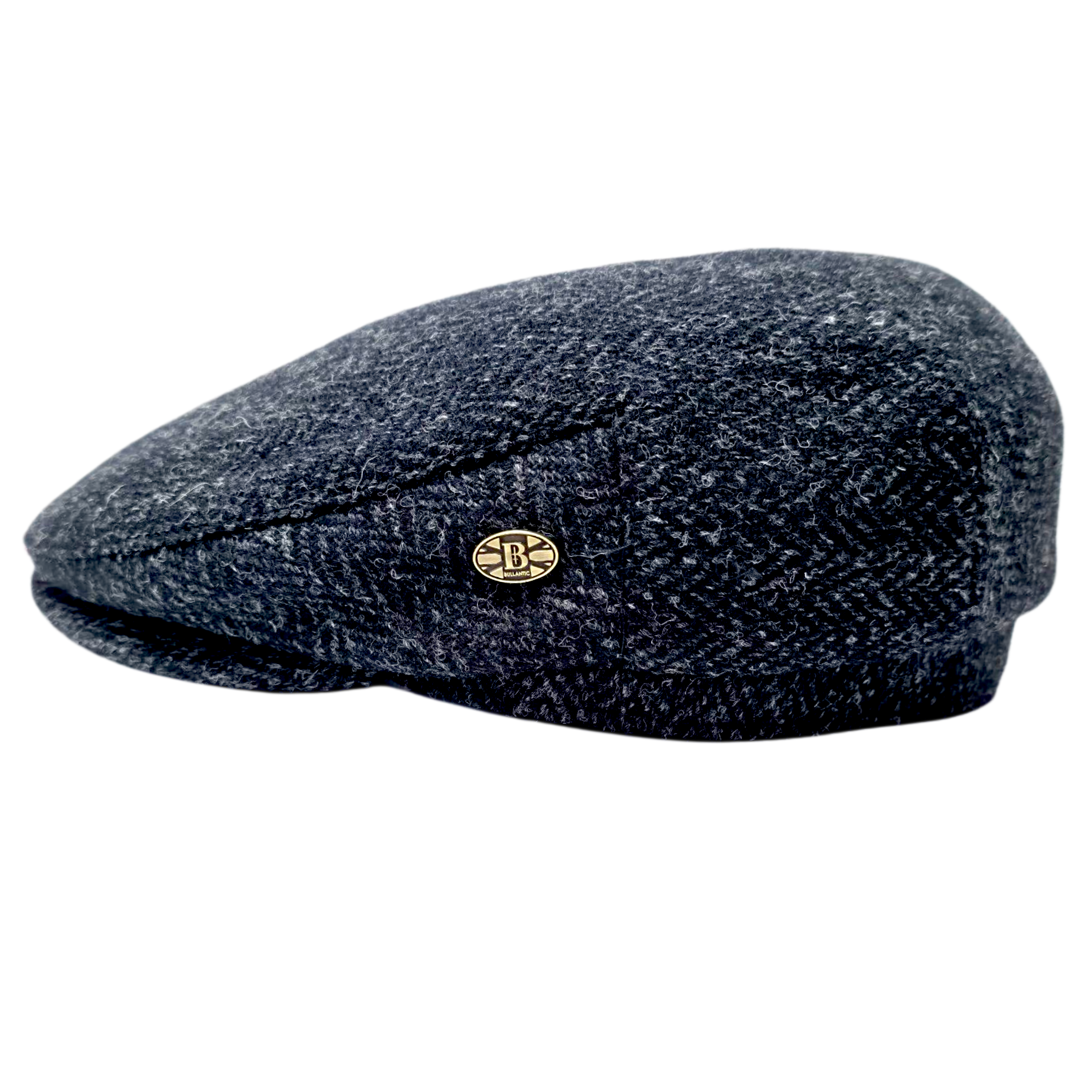 Gladwin Bond Harris Herringbone Wool Flat Cap