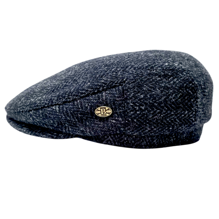Gladwin Bond Harris Herringbone Wool Flat Cap