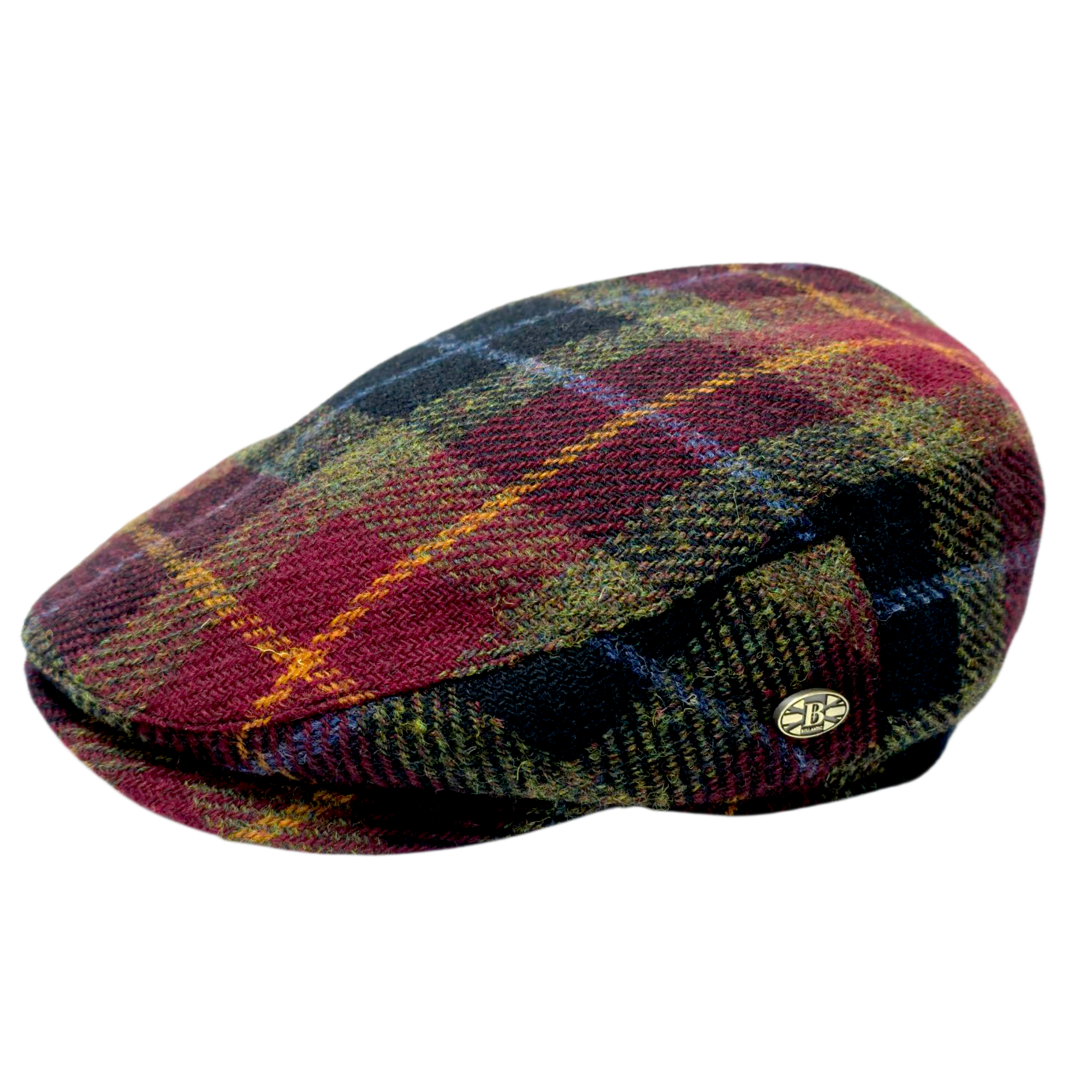 Tartan Harris tweed Flat Cap