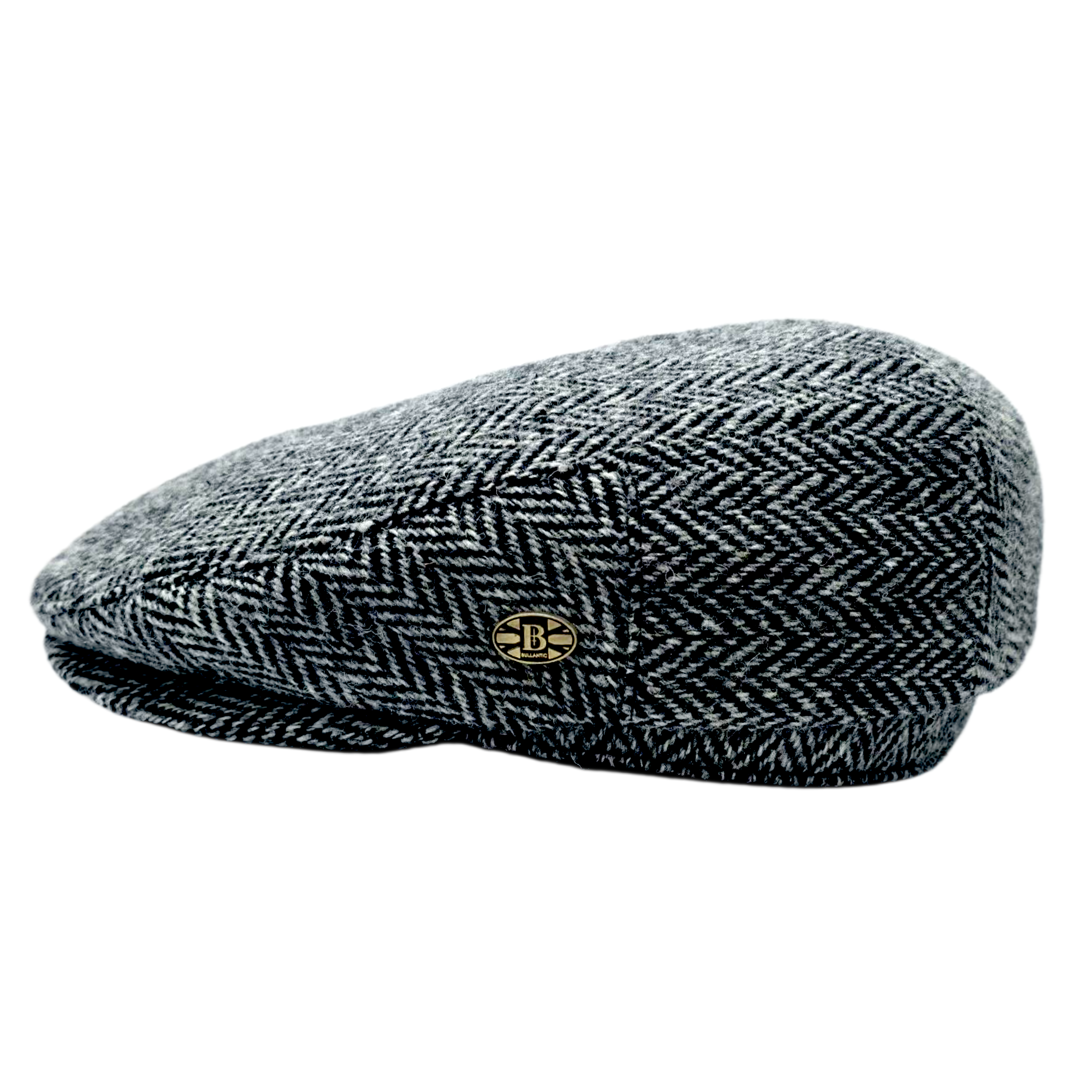 Gladwin Bond Harris Herringbone Wool Flat Cap