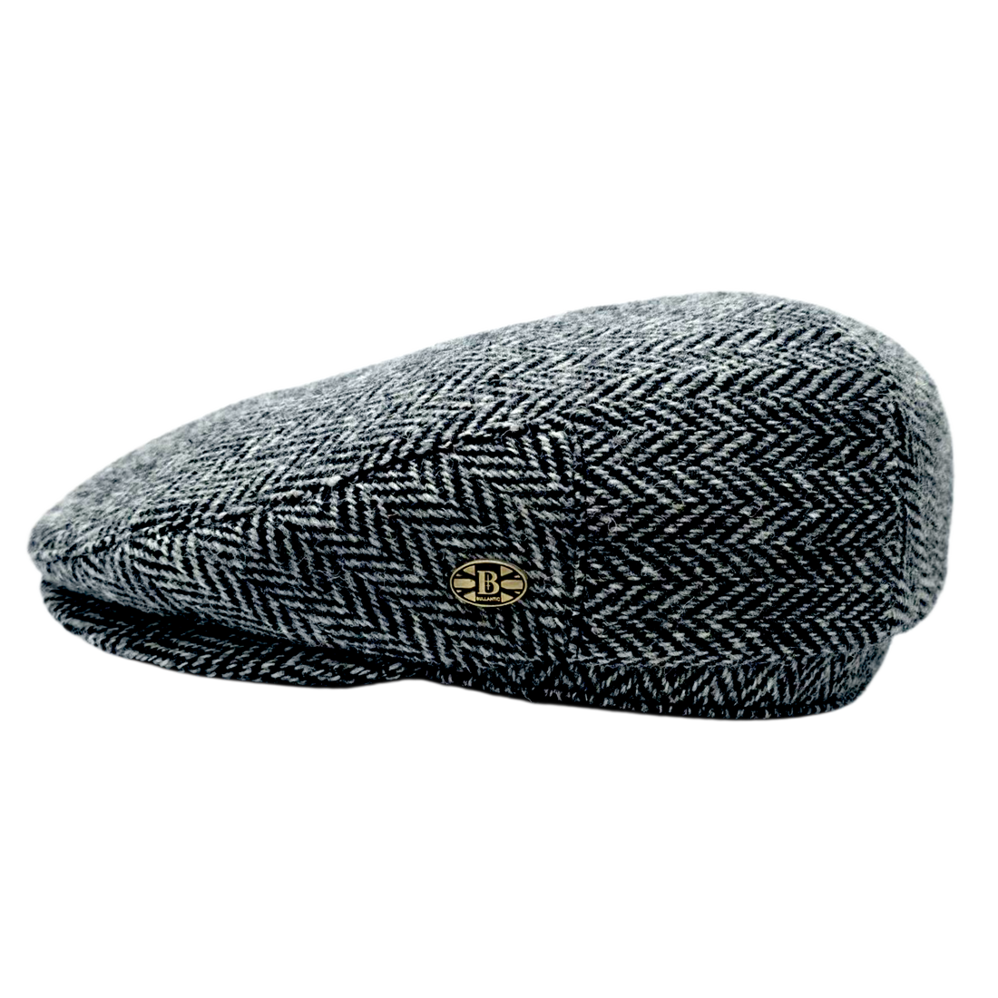 Gladwin Bond Harris Herringbone Wool Flat Cap