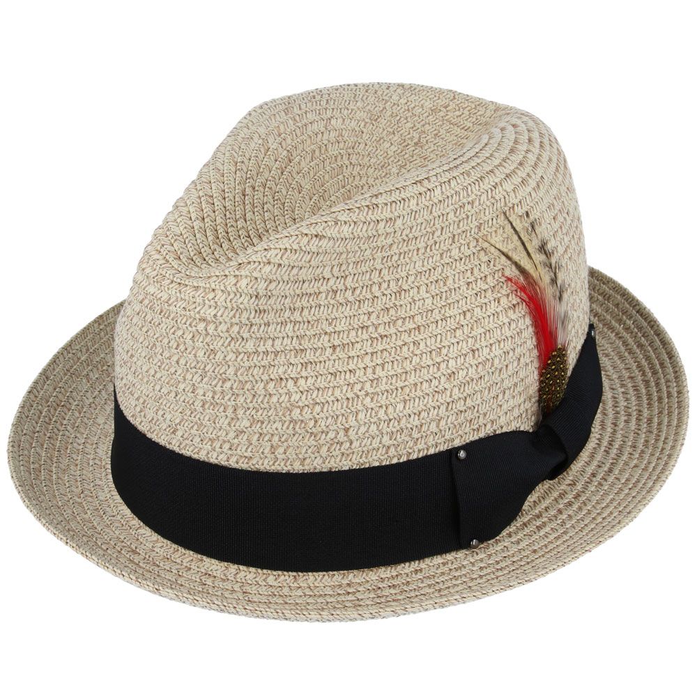 Bullantic Summer Straw C-Crown Fedora Hat
