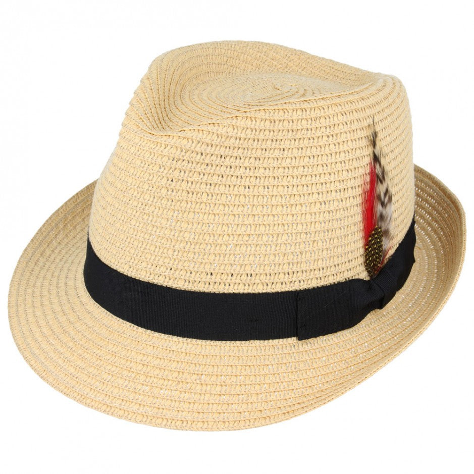 Summer Paper Straw Trilby Hat