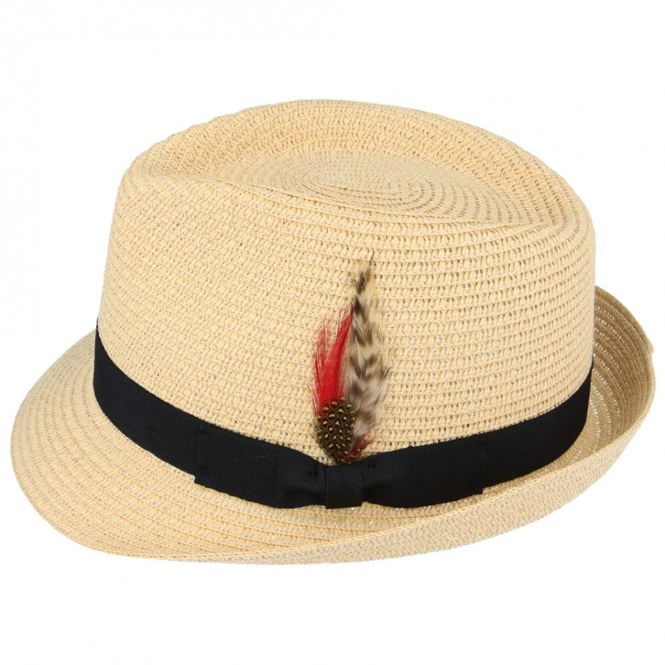 Summer Paper Straw Trilby Hat