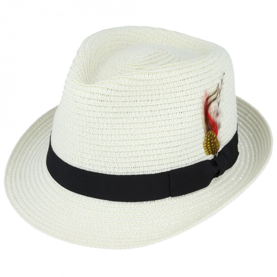 Summer Paper Straw Trilby Hat