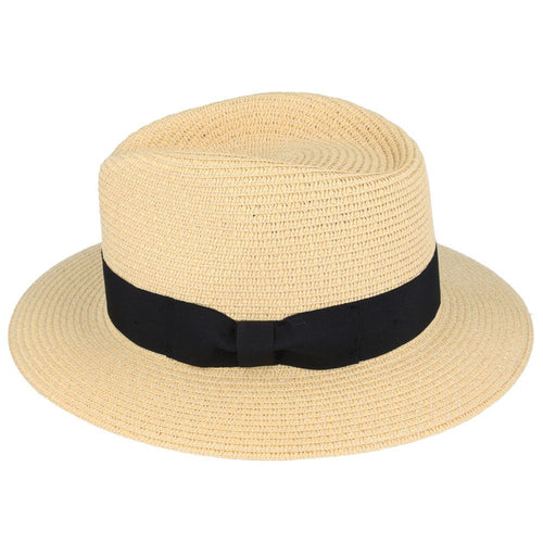 Summer Paper Straw Fedora Hat