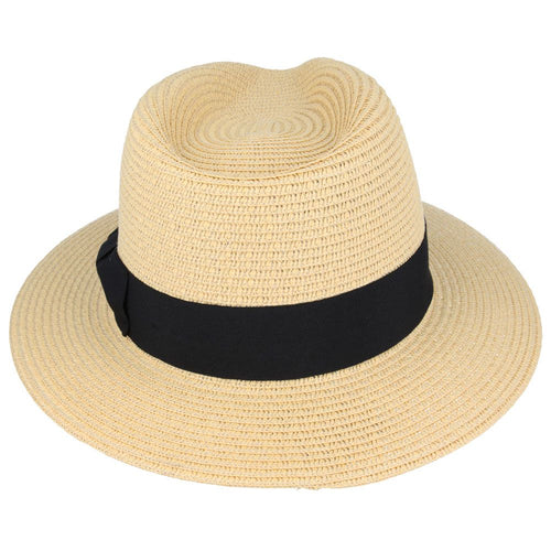 Summer Paper Straw Fedora Hat