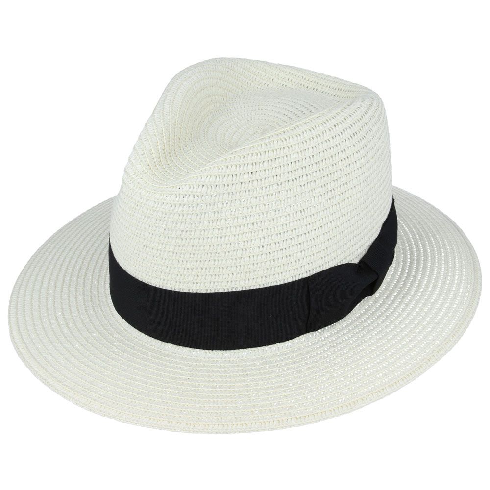 Summer Paper Straw Fedora Hat