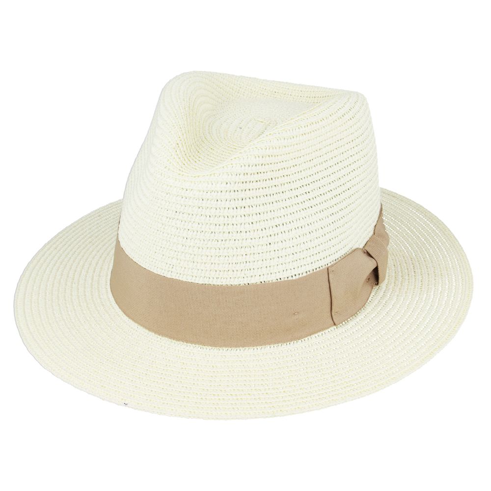 Bullantic Maz Straw Fedora Hat With Band