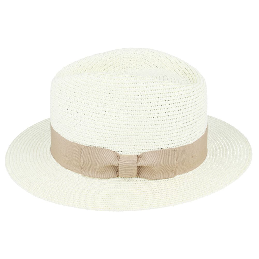 Bullantic Maz Straw Fedora Hat With Band