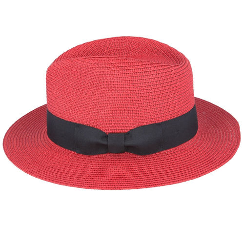 Summer Paper Straw Fedora Hat