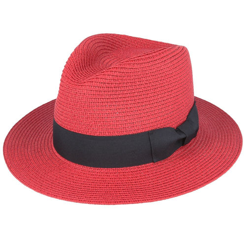 Summer Paper Straw Fedora Hat