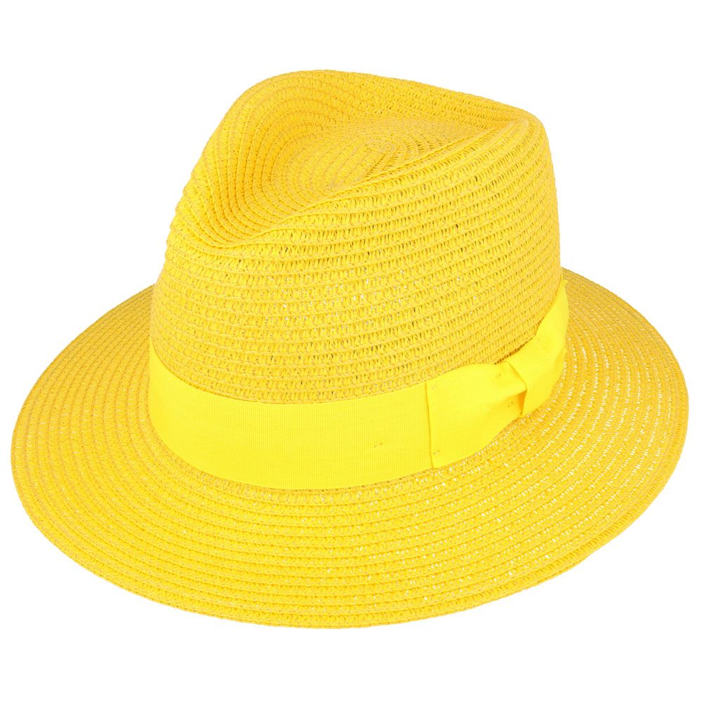 Bullantic Summer Paper Straw Fedora Hat