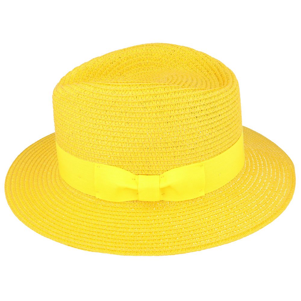 Bullantic Summer Paper Straw Fedora Hat