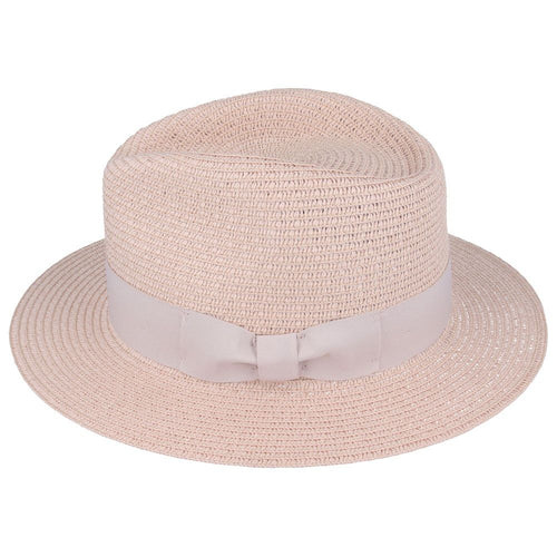 Summer Paper Straw Fedora Hat