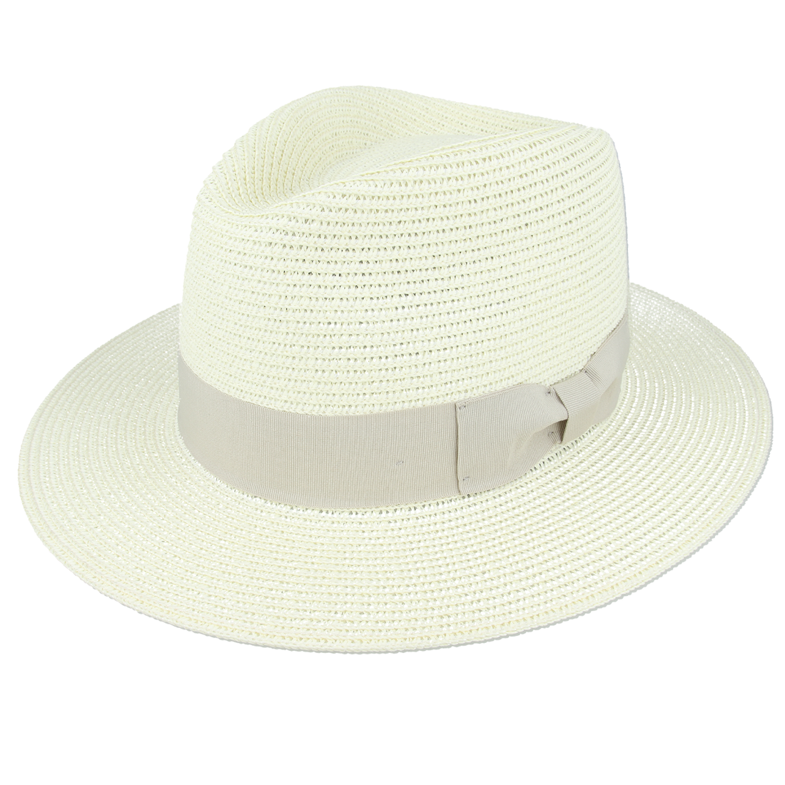 Bullantic Straw Fedora Hat With Band
