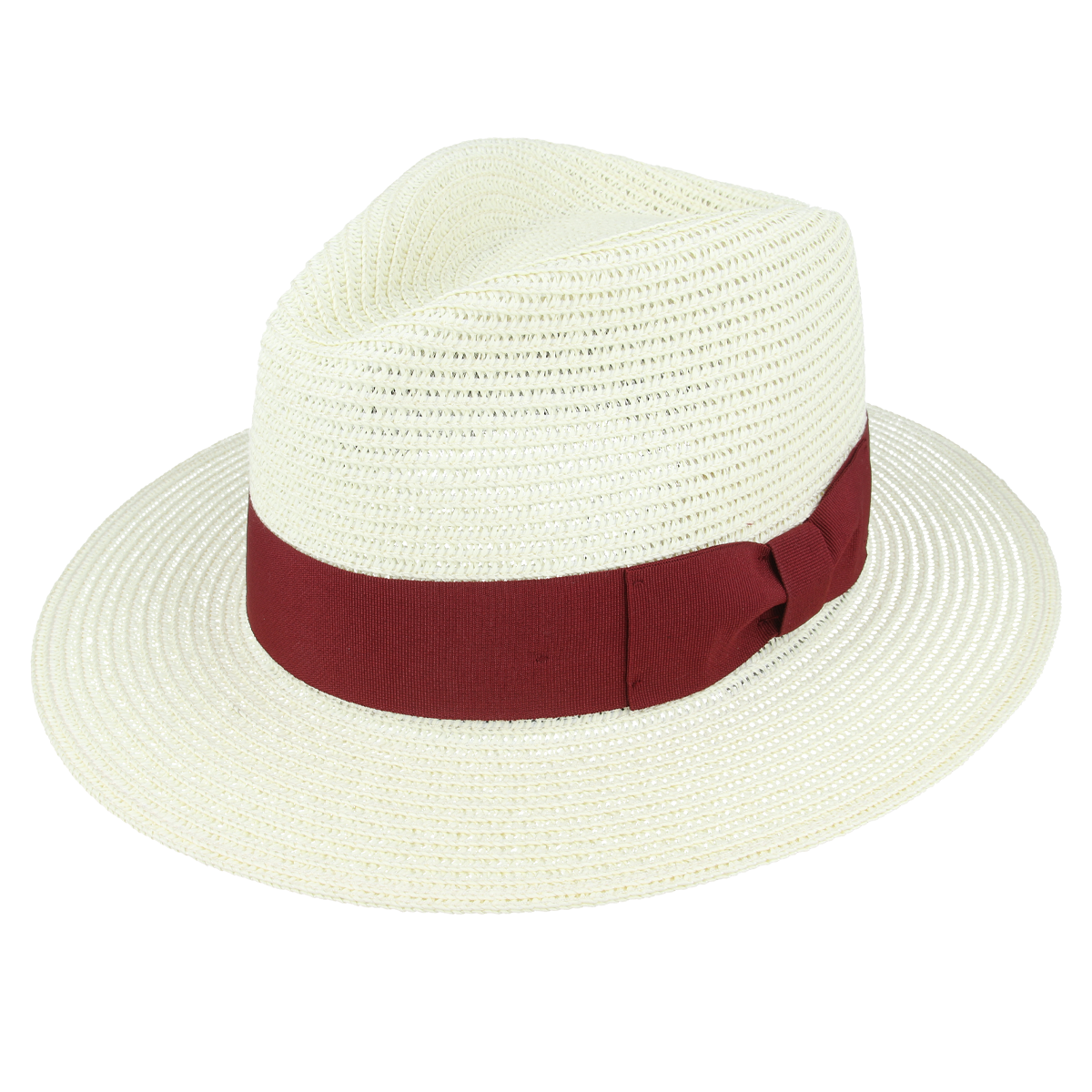 Bullantic Straw Fedora Hat With Band
