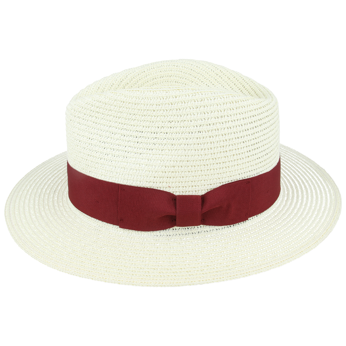 Bullantic Straw Fedora Hat With Band