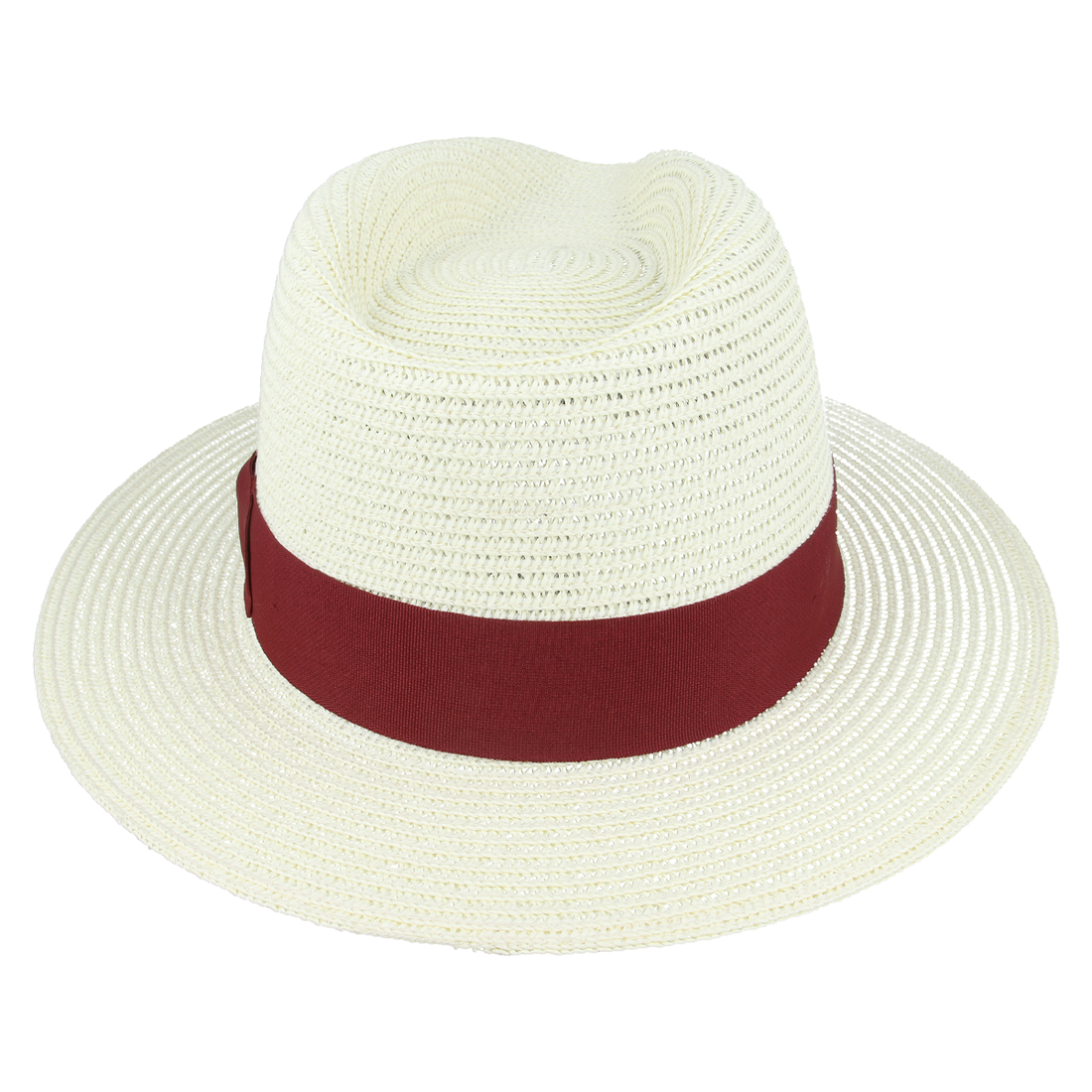 Bullantic Straw Fedora Hat With Band
