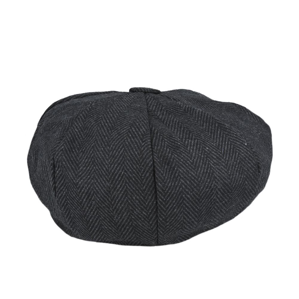 Herringbone Big Apple Cap - Black