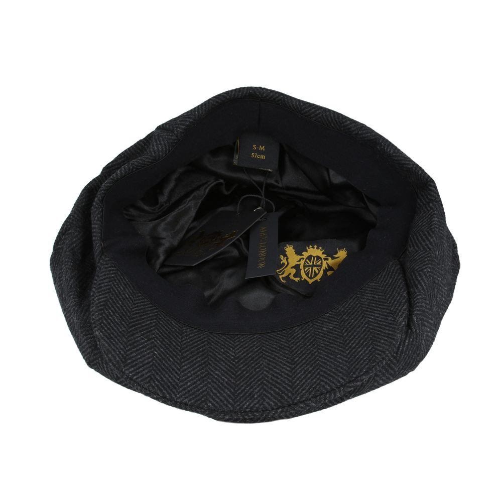 Herringbone Big Apple Cap - Black