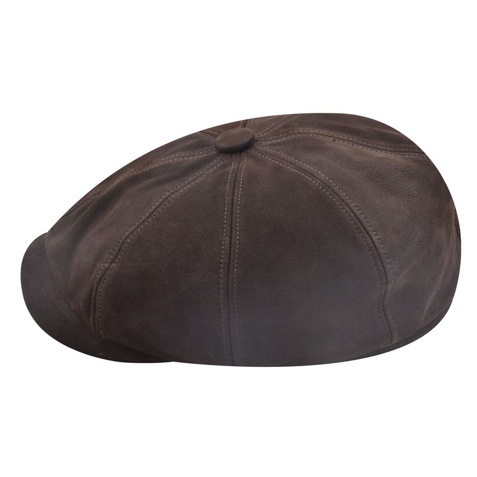 Bullantic Gladwin Bond Hatters London Leather Newsboy Cap
