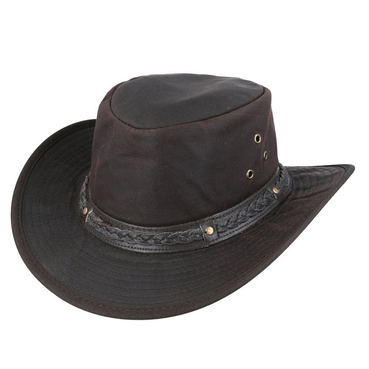 Bullantic - Waxed Gladwin Bond Aussie Bush Style Western Outback Cotton Cowboy Hat