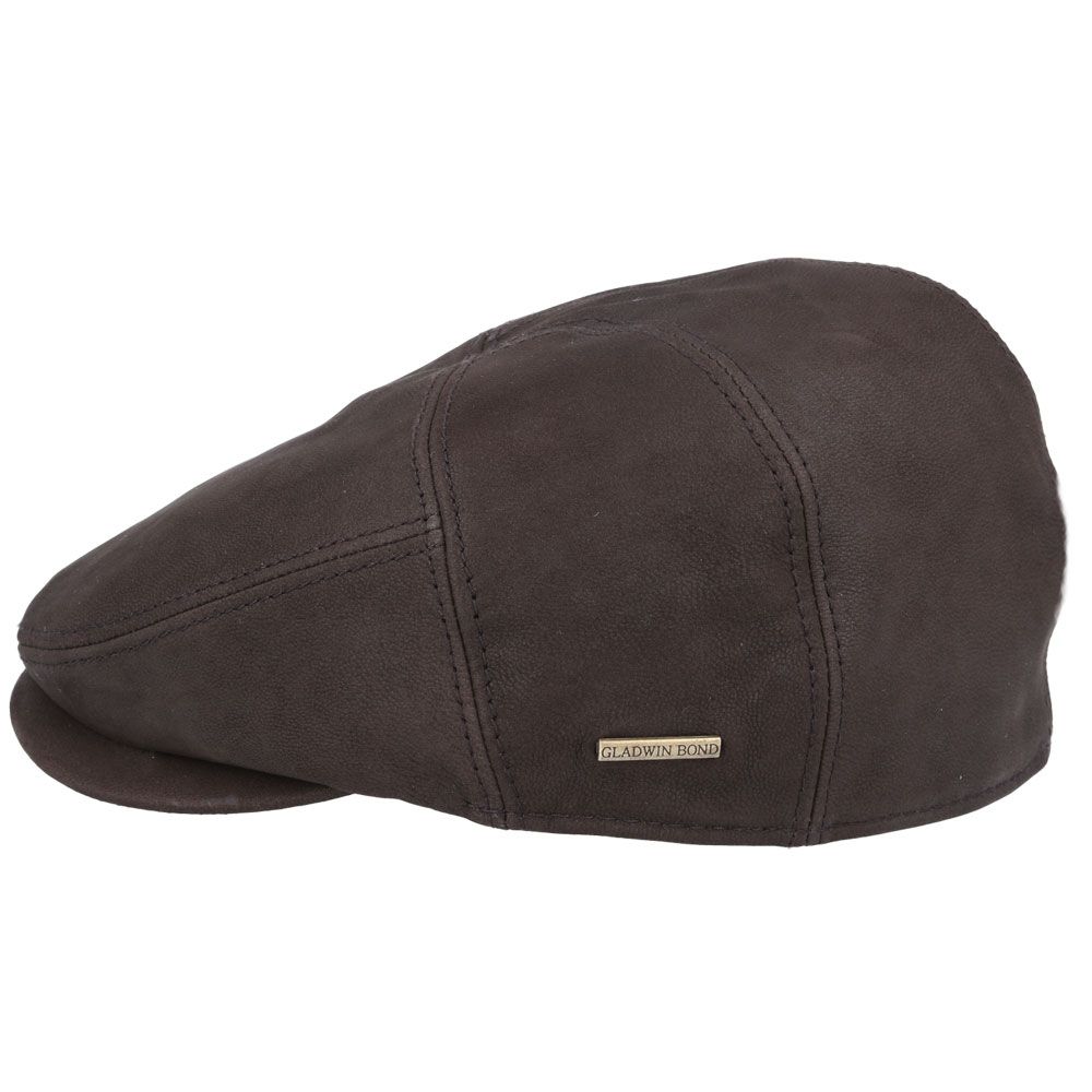 Bullantic  Premium Sheep Skin Leather Gladwin Bond Hatters London Flat Cap