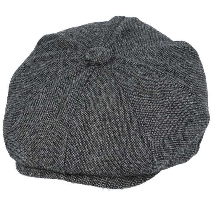 Maz Tweed 8 Panel Newsboy Cap With Elastic At The Back