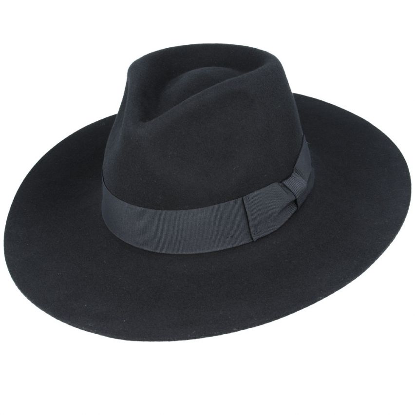 Bullantic Premium Gladwin Bond Daisy Wide Stiff & Snap Brim Fedora Hat