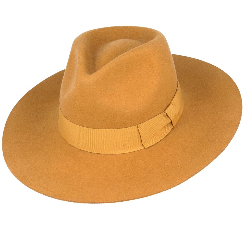 Bullantic Premium - Gladwin Bond Daisy Wide Stiff & Snap Brim Fedora Hat