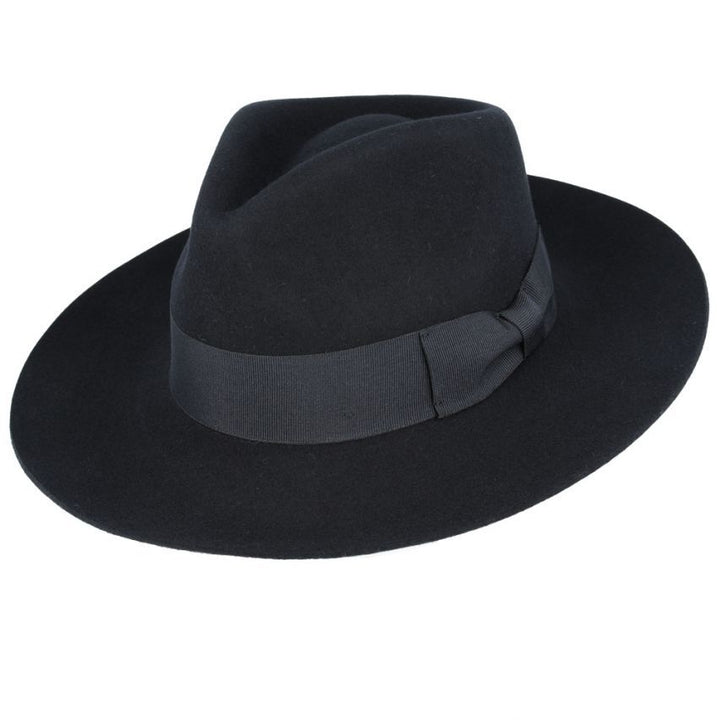Bullantic Premium Gladwin Bond Grace Snap-Brim Wool Fedora Hat