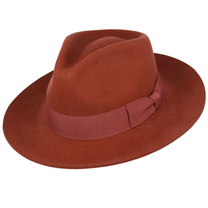 Bullantic - Premium GladwinBond Grace Snap-Brim Wool Fedora Hat