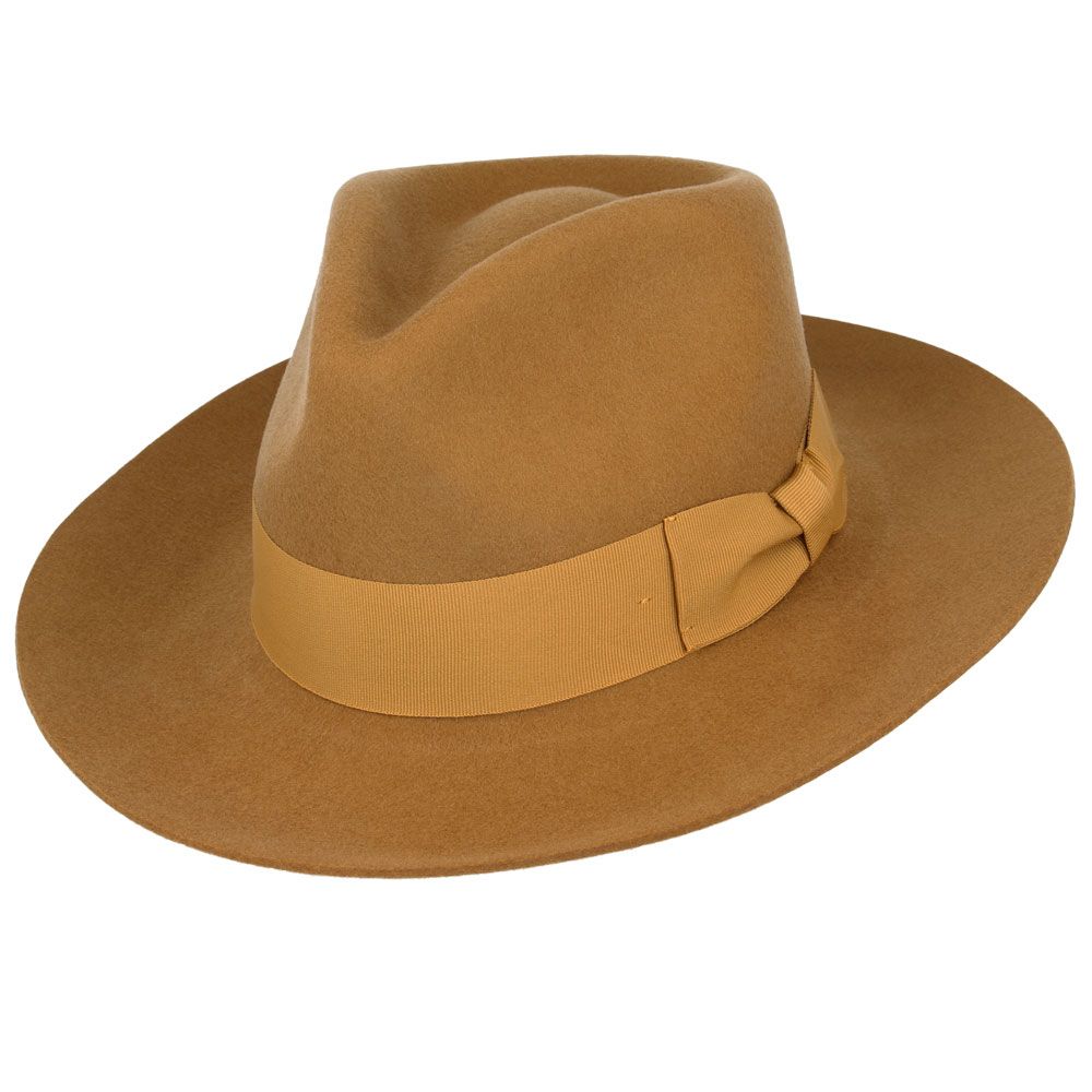 Bullantic Premium Gladwin Bond Grace Snap-Brim Wool Fedora Hat